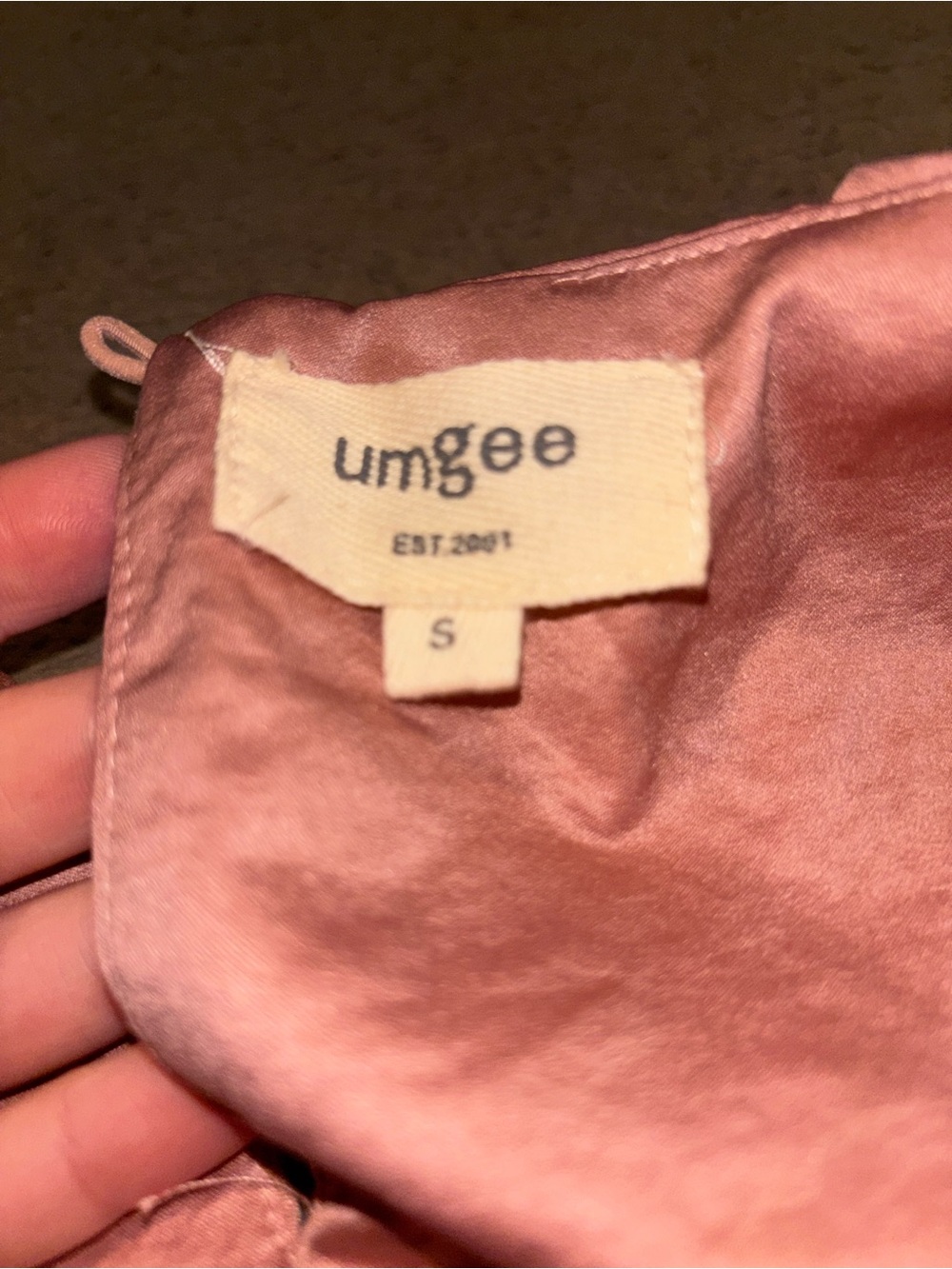 Umgee Blush Pink Satin Puff-Sleeve Tunic - Picture 2 of 2